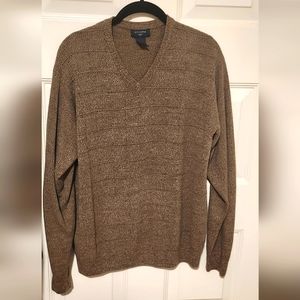 Dockers Men's Pullover Long Sleeve V-neck Sweater Size LG Brown